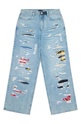 RtA RtA Franco Rip & Repair Wide Leg Jeans