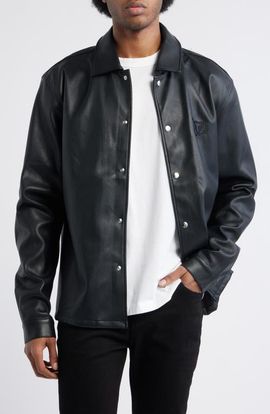 RtA RtA Parlan Faux Leather Shacket