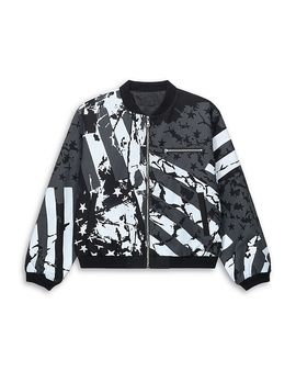 Rta RtA Stripe Flag Printed Bomber Jacket