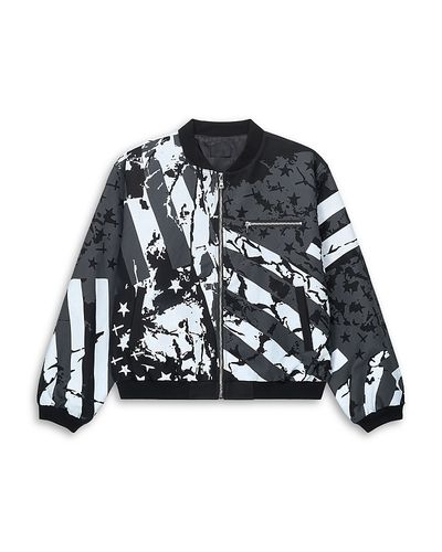 Rta RtA Stripe Flag Printed Bomber Jacket