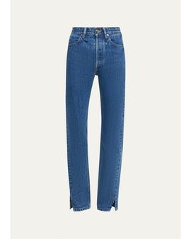 RUADH Agnes Split Hem Slim-Leg Jeans
