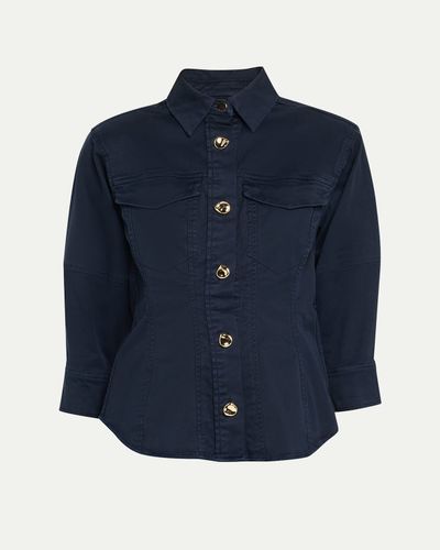RUADH The Etta Button-Down Cotton Sateen Shirt