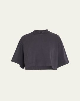 RUADH The Nessa Distressed Cotton Crop T-Shirt