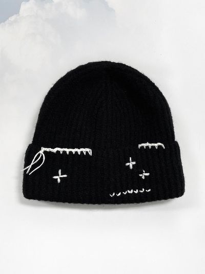 Rubati Hand Stitched Beanie_BLACK