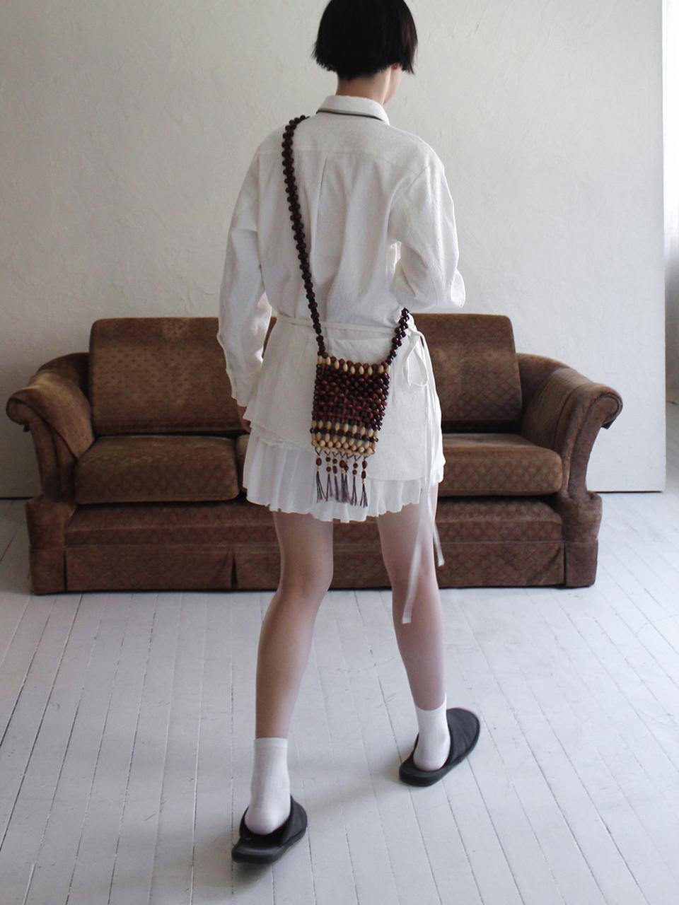 Rubati Handmade Wooden Beads Mini Bag (BROWN)