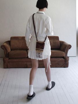 Rubati Handmade Wooden Beads Mini Bag (BROWN)