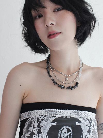 Rubati Necklace_AUBE Hematite Crystal Necklace