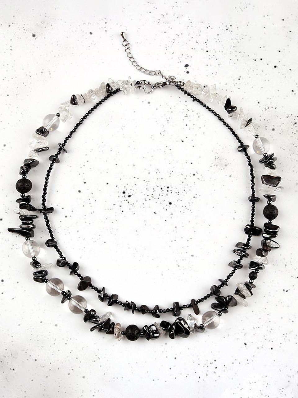 Rubati Necklace_THANATOS Layered Black Hematite