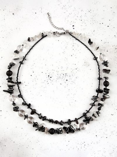 Rubati Necklace_THANATOS Layered Black Hematite