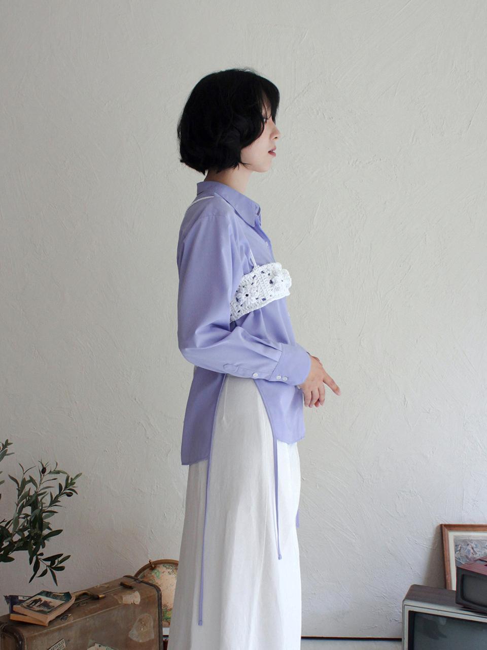 Rubati Side Cut Out Strap Shirt_BLUE