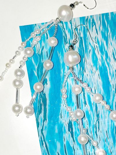 Rubati WHITE Pearl EARRING [925silver]