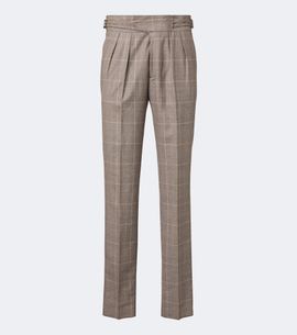 Rubinacci Rubinacci Checked virgin wool straight pants