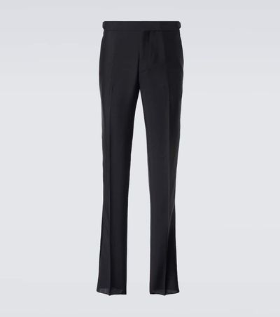 Rubinacci Rubinacci Modluca wool tuxedo pants