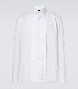 Rubinacci Rubinacci Pleated cotton tuxedo shirt
