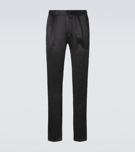 Rubinacci Rubinacci Reversible silk straight pants