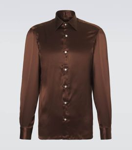 Rubinacci Rubinacci Silk satin shirt