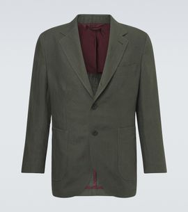 Rubinacci Rubinacci Single-breasted linen blazer