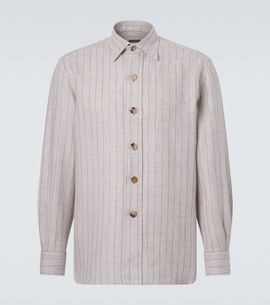 Rubinacci Rubinacci Striped linen and wool shirt