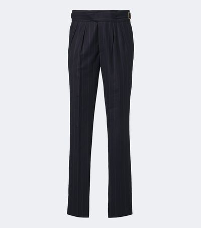 Rubinacci Rubinacci Striped virgin wool straight pants