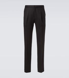 Rubinacci Rubinacci Virgin wool flannel tapered pants