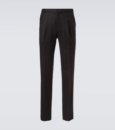 Rubinacci Rubinacci Virgin wool flannel tapered pants
