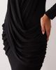 Ruched & Ready Ruched & Ready On My Level sculpted plunge neck drape front maxi dress in black - 4