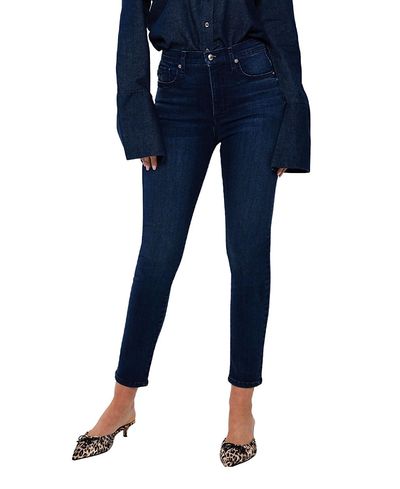 Rudes Denim Rudes Denim High Rise George Slim Skinny Jeans in Medium Blue