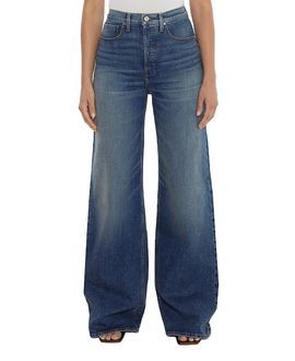 Rudes Denim Rudes Denim High Rise Phoenix Wide Leg Jeans in Denim Wash