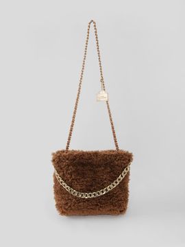 RUE D’EUGENIE [20K Gold Chain] Camel Teddy Mini Bag