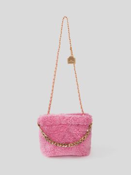 RUE D’EUGENIE [20K Gold Chain] Pink Teddy Mini Bag