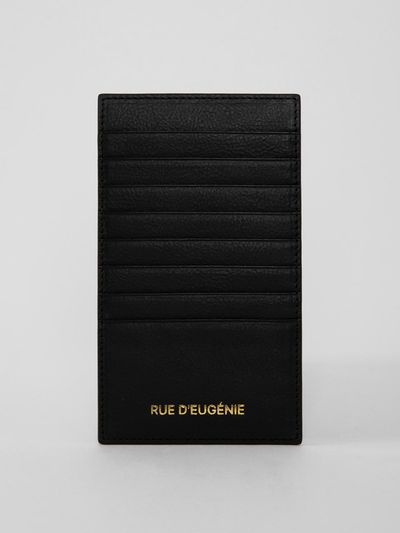 RUE D’EUGENIE Leather Card Wallet_Black