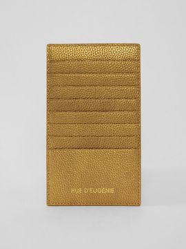 RUE D’EUGENIE Leather Card Wallet_Gold