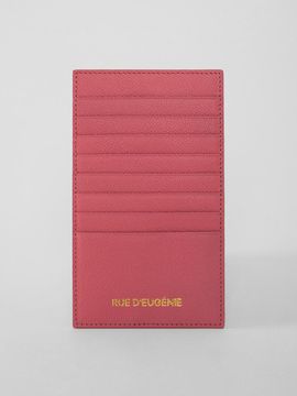 RUE D’EUGENIE Leather Card Wallet_Pink