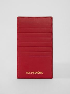 RUE D’EUGENIE Leather Card Wallet_Red