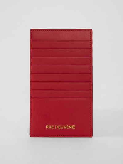 RUE D’EUGENIE Leather Card Wallet_Red
