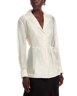 Rue Sophie Rue Sophie Ines Notch Lapel Drawstring Top