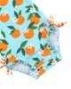 RuffleButts RuffleButts Baby Girls Orange You The Sweetest Long Sleeve UPF50+ One Piece Rash Guard - 3