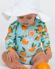 RuffleButts RuffleButts Baby Girls Orange You The Sweetest Long Sleeve UPF50+ One Piece Rash Guard - 4
