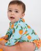 RuffleButts RuffleButts Baby Girls Orange You The Sweetest Long Sleeve UPF50+ One Piece Rash Guard - 5