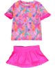 RuffleButts RuffleButts Baby Girls Short Sleeve Ruffle UPF50+ Rash Guard Skirted 2-Piece - 1