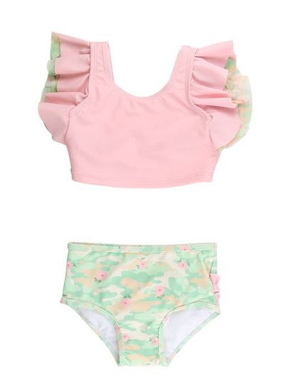 RuffleButts RuffleButts Baby Girls UPF50+ Butterfly Tankini
