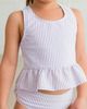 RuffleButts RuffleButts Baby Girls UPF50+ Seersucker Peplum Tankini - 3