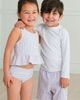 RuffleButts RuffleButts Baby Girls UPF50+ Seersucker Peplum Tankini - 5