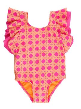 RuffleButts RuffleButts Baby/Toddler Girls UPF50+ Sun Protected Butterfly One Piece