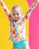 RuffleButts RuffleButts Endless Summer Two-Piece Rashguard Swimsuit & Headband Set - 3