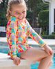 RuffleButts RuffleButts Endless Summer Two-Piece Rashguard Swimsuit & Headband Set - 4