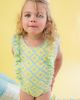 RuffleButts RuffleButts Kids' Banana Coastal Cham UPF 50+ One-Piece Swimsuit - 2