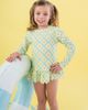 RuffleButts RuffleButts Kids' Banana Coastal Ruffle Long Sleeve Skirted UPF 50+ Rashguard - 2