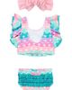 RuffleButts RuffleButts Kids' Butterfly Tankini Two-Piece Swimsuit & Headband Set - 2
