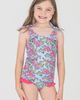 RuffleButts RuffleButts Kids' Cheerful Blossoms Tie Shoulder One-Piece Swimsuit - 2